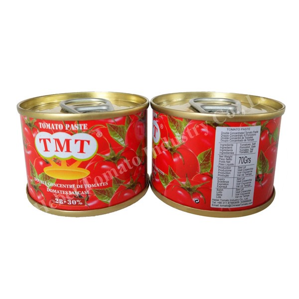 210g canned tomato paste with TMT brand